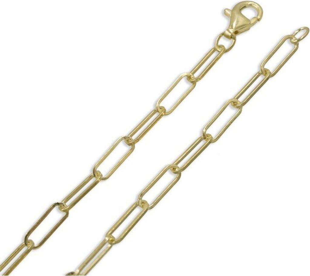 Halskette 60 cm - Silber vergoldet - Ankerkette Produktbild 