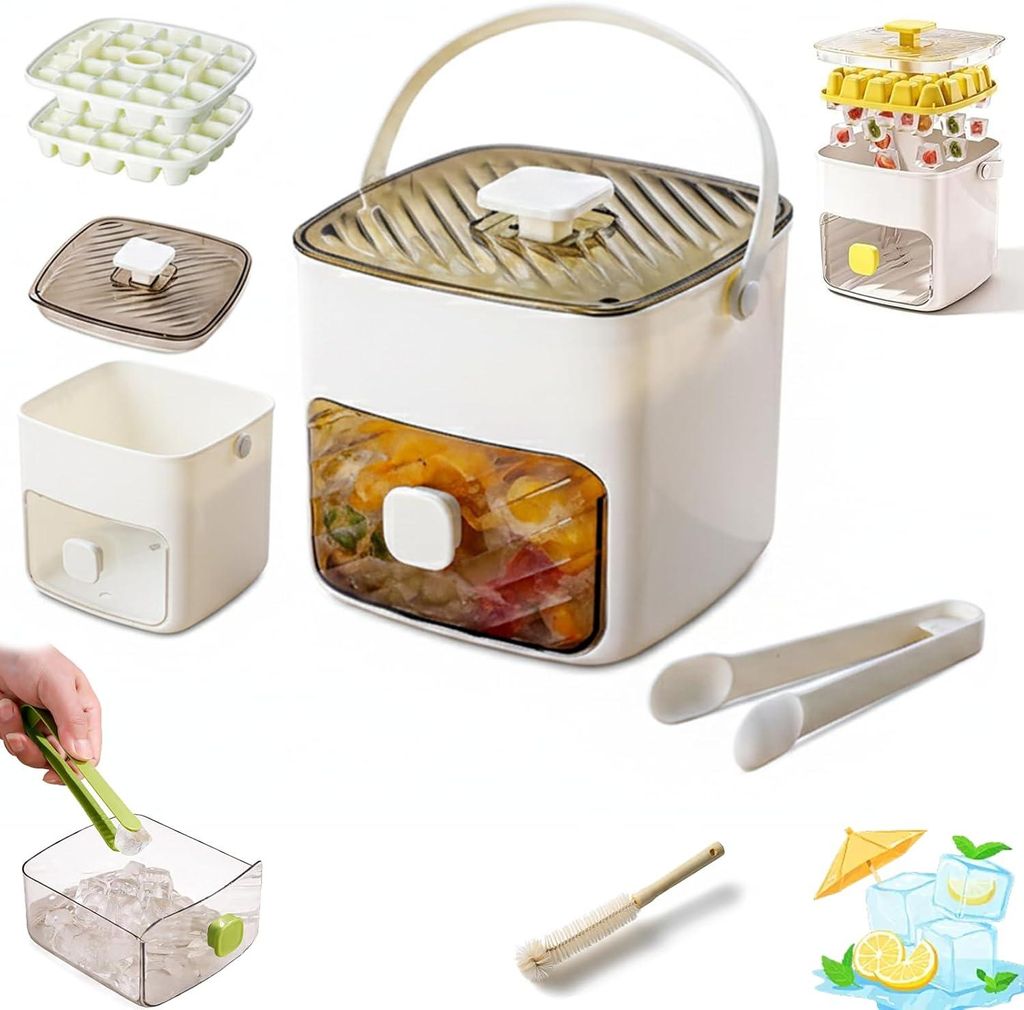 Eiswürfelbereiter mit Box, 2-stufige Eiswürfelform mit Produktbild 