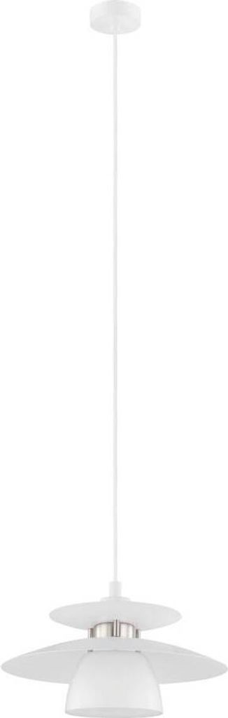 Eglo 98734 BRENDA E27 Hängeleuchte Ø320mm Weiss Nickel-Matt