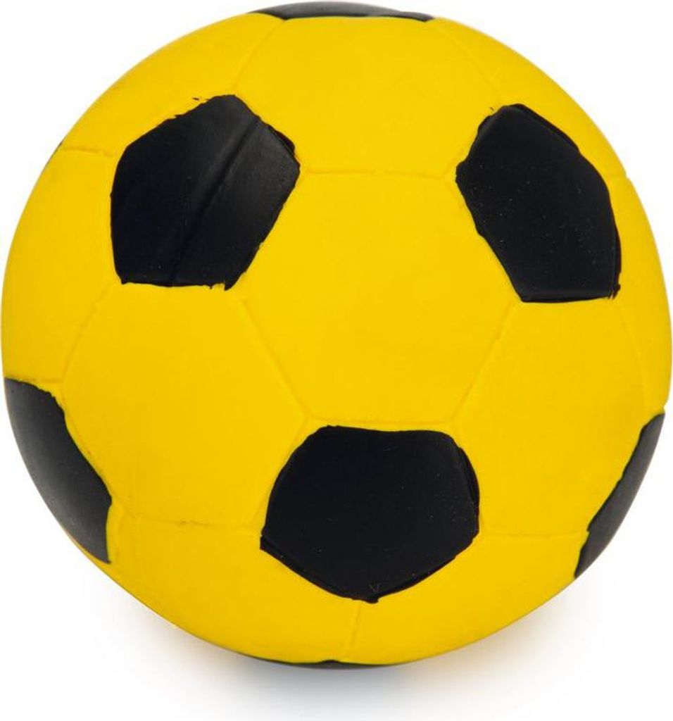 Beeztees Hundespielzeug Fußball schwarz/gelb 8,5 cm