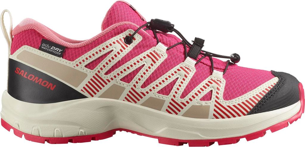 Salomon XA PRO V8 WP J Rouge Red/Vanilla Ice/Flamingo Pink 35