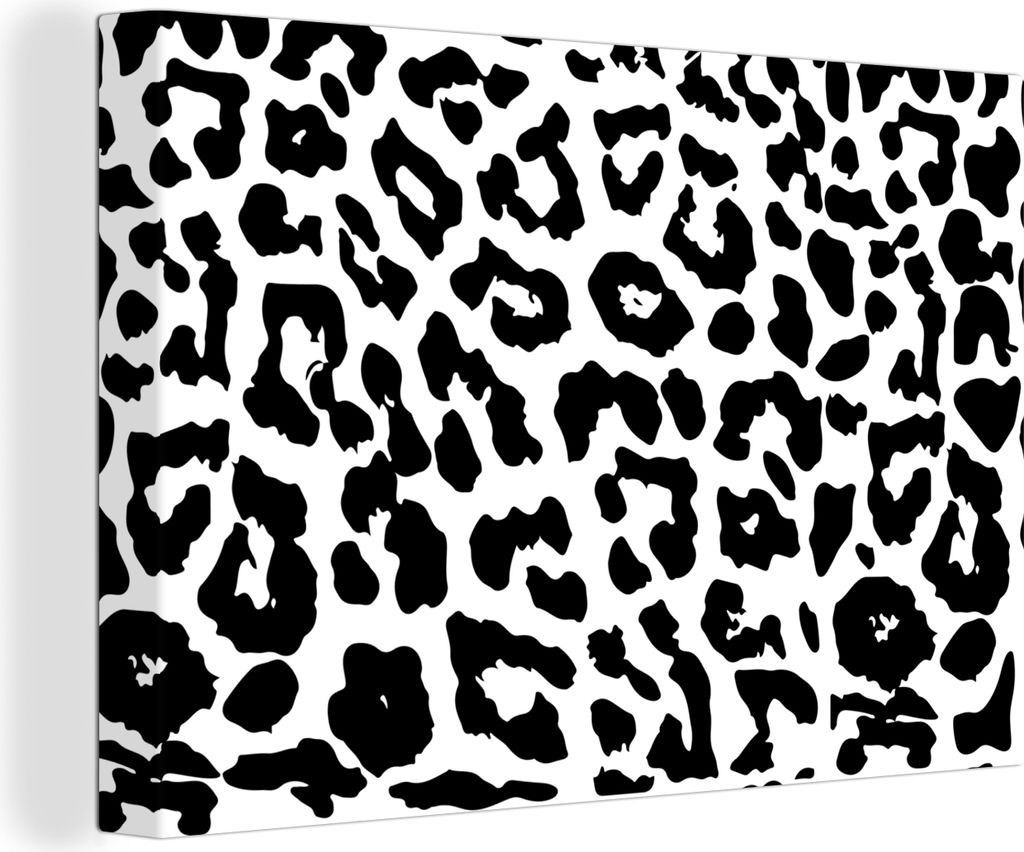 OneMillionCanvasses - Leinwandbilder - 150x100 cm, Design - Tiermuster - Schwarz - Weiß, Wandbilder Kunstdruck Wanddekoration - Foto auf Leinwan...