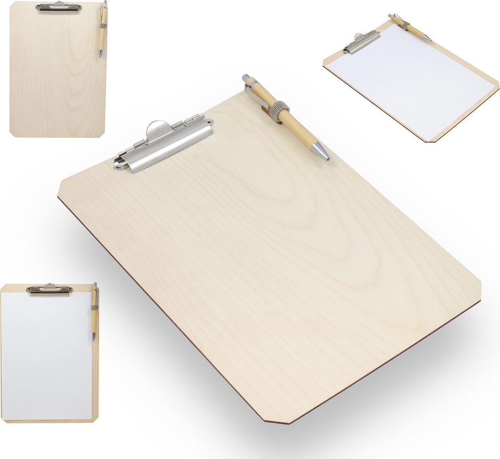 CLIPBOARD A4 UNTERLAGE mit Clip und Kugelschreiber für Notizen und Büroarbeiten