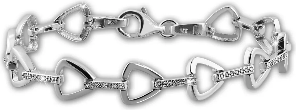 Bracelet Argent Femme Idée Cadeau Anniversaire SilberDream Triangle