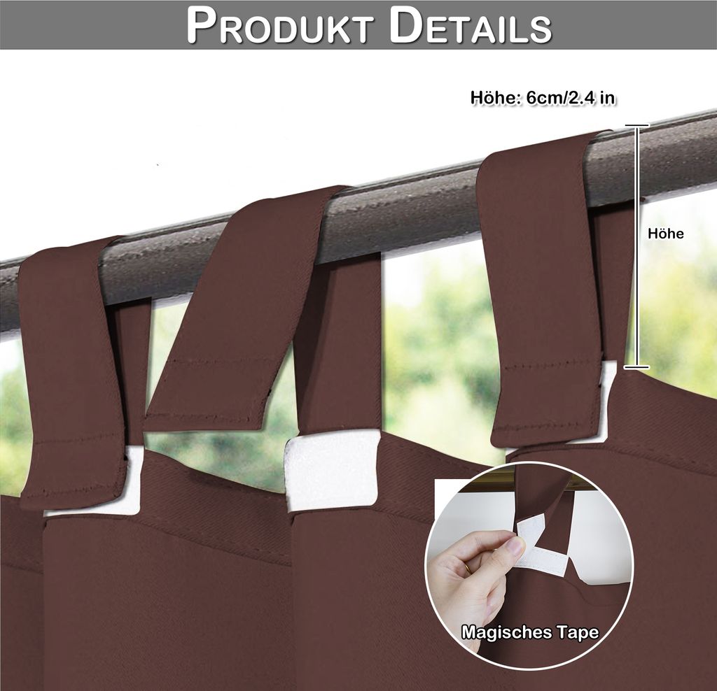 Vorhang Wasserdicht Blickdicht Gardine Sonnenschutz Outdoor Produktbild 2
