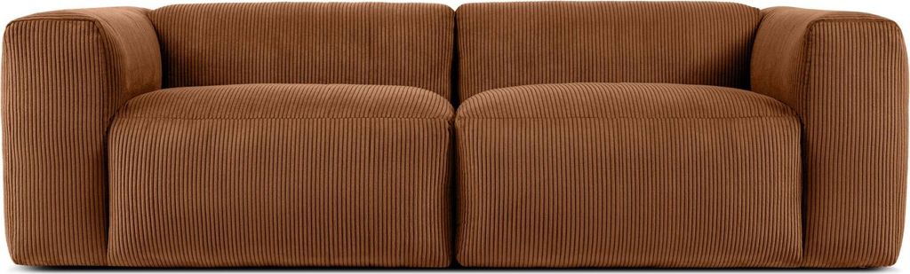 KONSIMO 2,5-Sitzer-Sofa mit extrem weicher und bequemer Sitzfläche "BUFFO", ore, Kordstoff, Modern ,250x73x96 cm