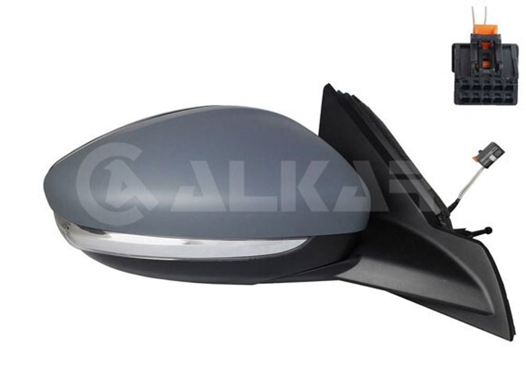 ALKAR 6132312 Außenspiegel Seitenspiegel Rechts für OPEL Corsa F Konvex Grundiert