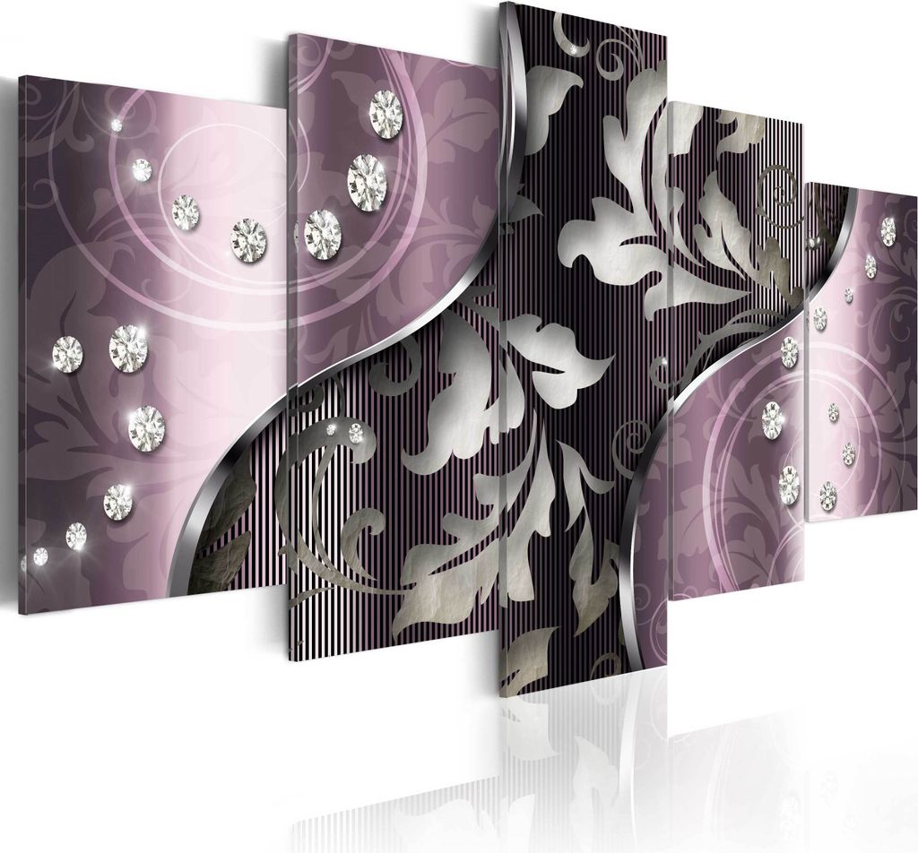 Leinwandbilder 200x100 cm a-A-0068-b-p Vlies Leinwandbild 5 tlg Kunstdruck modern Wandbilder XXL Wanddekoration Design Wand Bild ABSTRAKT ORNAMENT ...