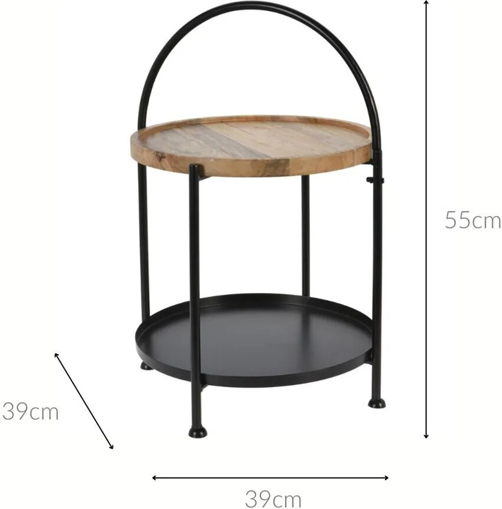 Table d'appoint pour ordinateur EH - Support plateau bois pour canapé