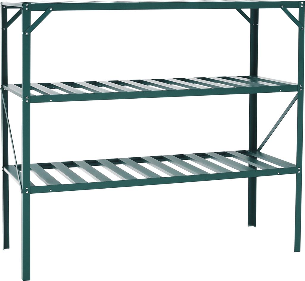 Kondela Aluminium-Gewächshausregal Darzin Typ 3 - grün Produktbild 