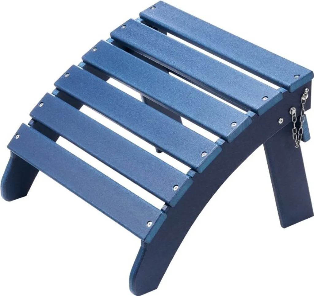 Repose-pieds de Jardin Bleu en HDPE Pliable pour Fauteuil Adirondack