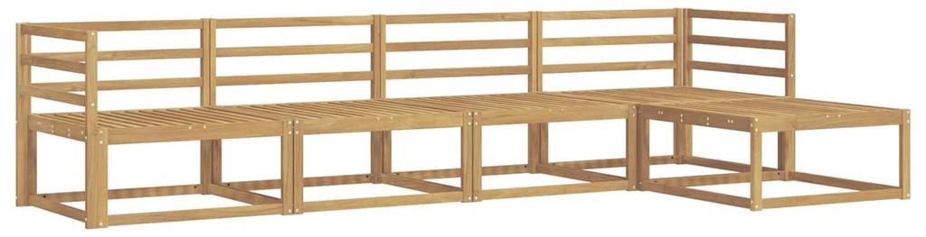 vidaXL Outdoor-Sofagarnitur 5 pcs Weiß 325 x 162,5 x 73 cm