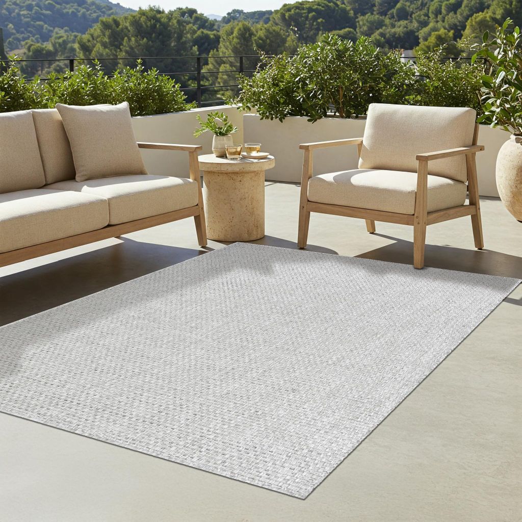 Tapiso Teppich Verano In-Out-Door Modern Grau Küche Balkon 60 x 100 cm