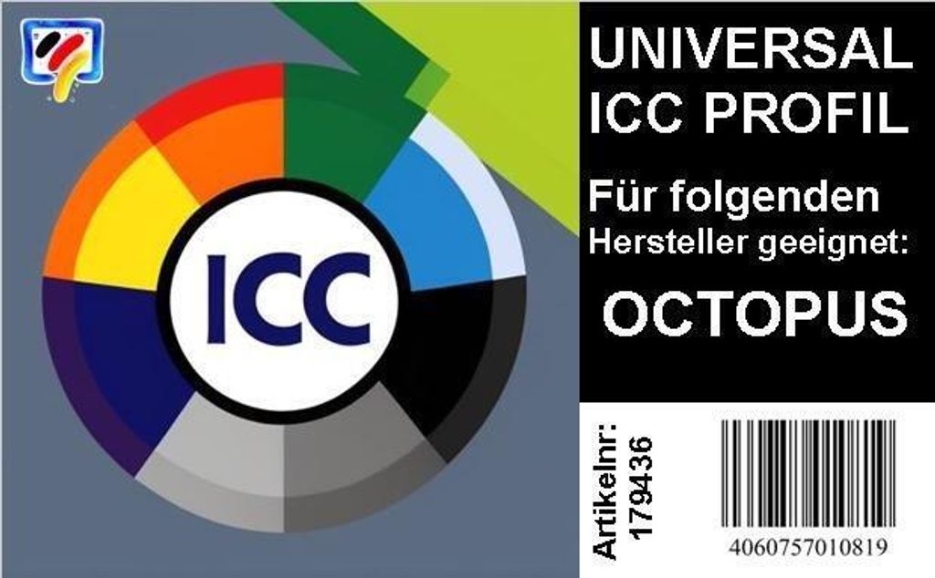 Universal ICC Profil kompatibel zu PATRONENPROFIS Sublimationstinten für 4 Farbdrucker