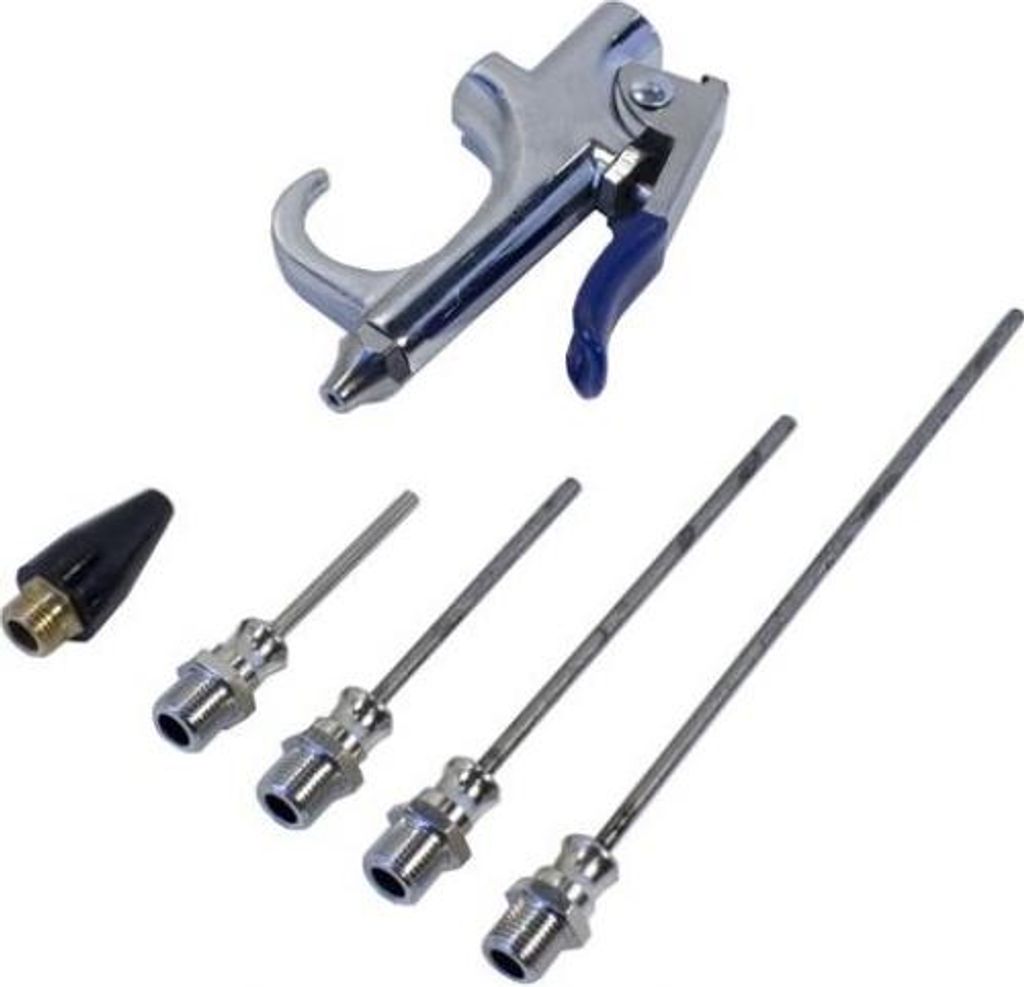Pneumatische Blaspistole + 4 Düsen