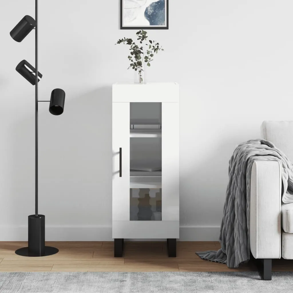 Credenza Stretta Bianca Lucida vidaXL 90cm | Mobile Multiuso Offerta