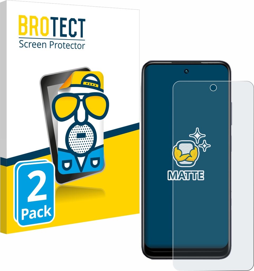 2x BROTECT Schutzfolie für Infinix Hot 30 Play NFC Displayschutz Displayschutzfolie Folie Matt Entspiegelungsfolie