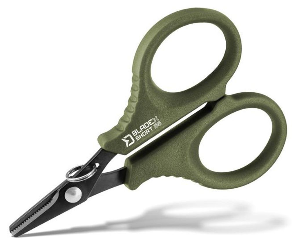 DELPHIN BladeX Short SS, geriffelte Schere, 9,5cm, grün, 101006725
