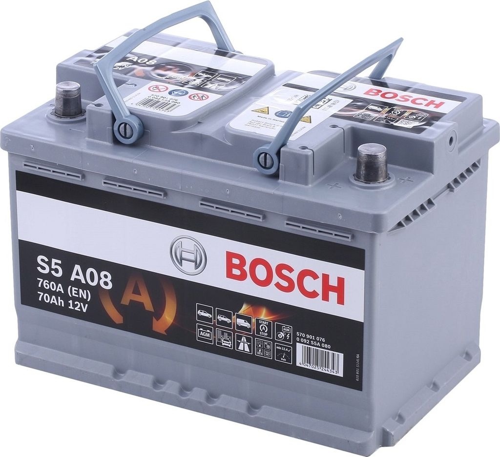 Bosch S5 A08 AGM Batteria per auto Start-Stop 12V 70Ah 760A Immagine del prodotto 