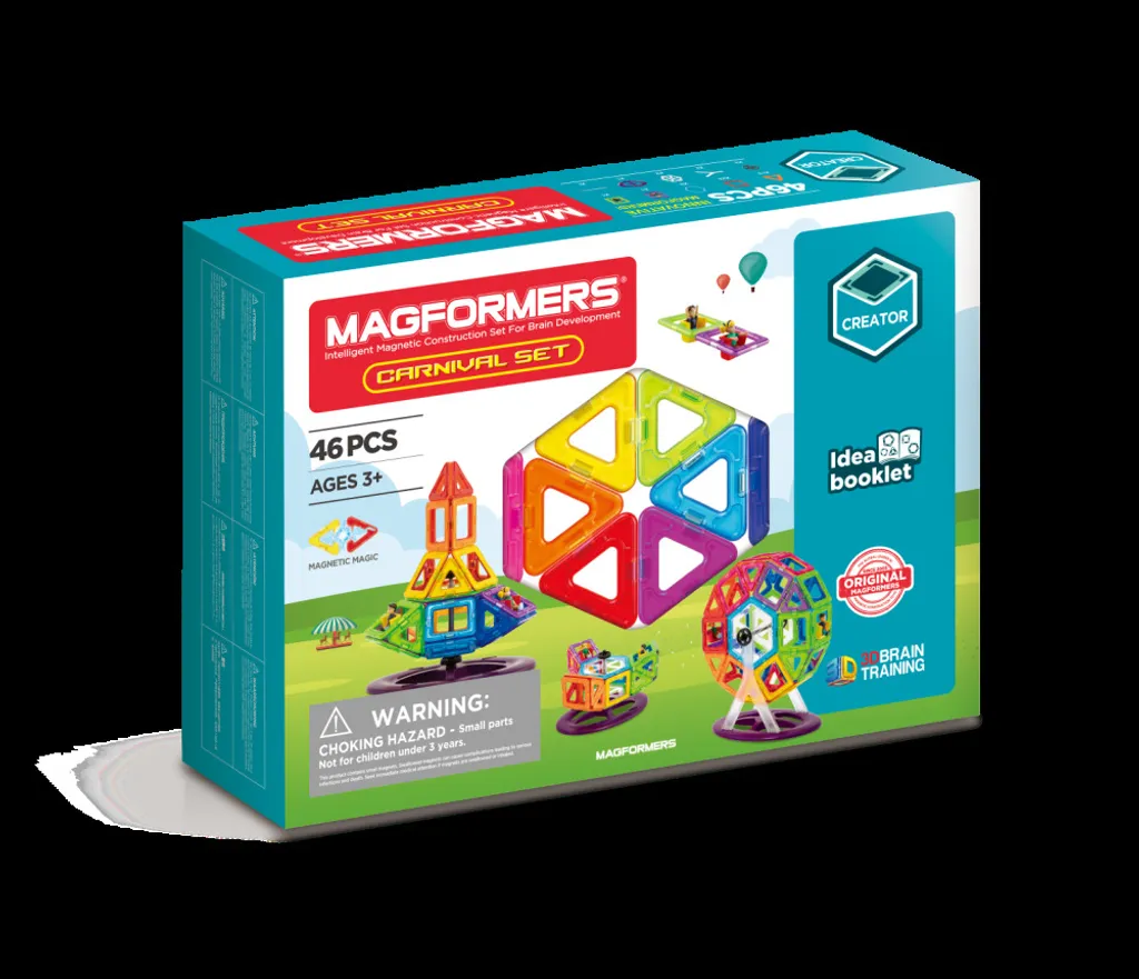 Magformers Carnaval 46 pièces : Jouet éducatif STEM fête foraine 3D
