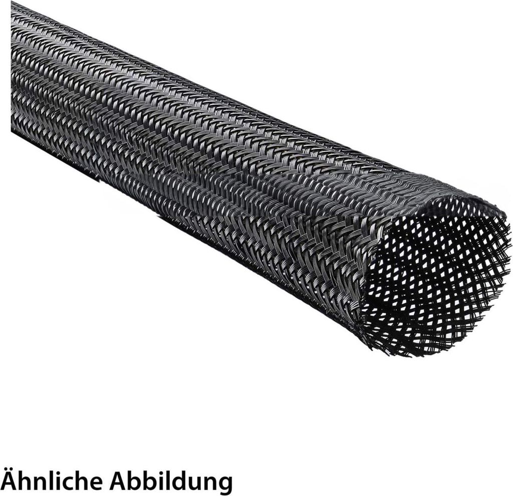 FLEXA HG-PET022 schwarz Hohlgeflechtschlauch PET-Monofile - Einsatzbereich 15,0mm - 30,0mm Temperaturbereich -50°C bis