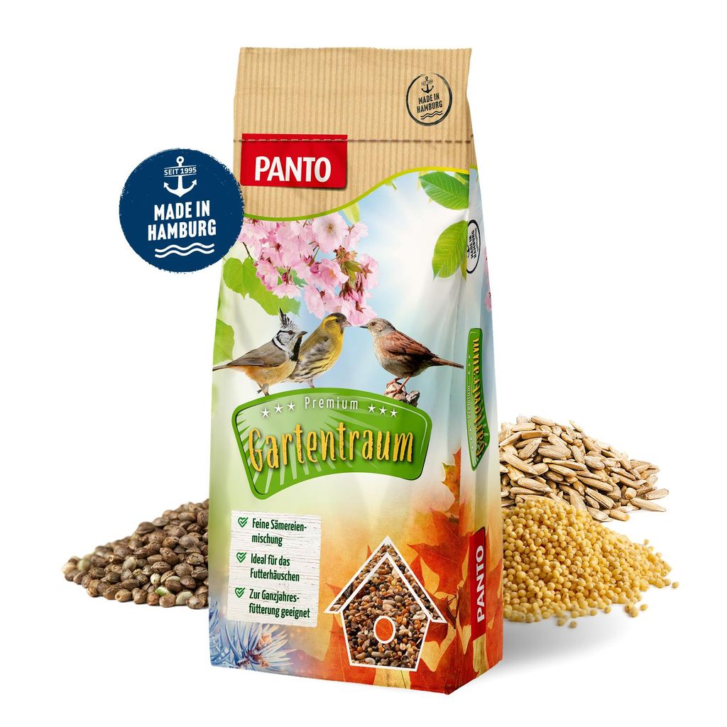 PANTO Gartentraum Sämereienmischung 25kg - Wildvogelfutter mit Samen und Körnern