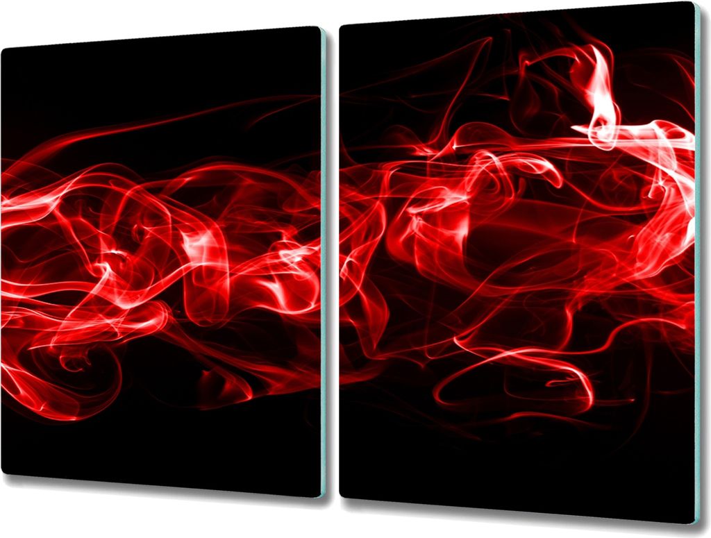 Coloray Schneidebrett Herdabdeckplatte 2x40x52 cm Kochplattenabdeckung Hackbrett Küchenbrett - Rauch