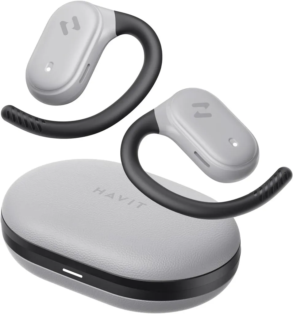 Open-Ear Kopfhörer, 64H Spielzeit Open-Ear Earbuds mit IPX5, Deep Bass, kraftvoller Sound Wireless Bluetooth Kopfhörer Kraftvoller Klang