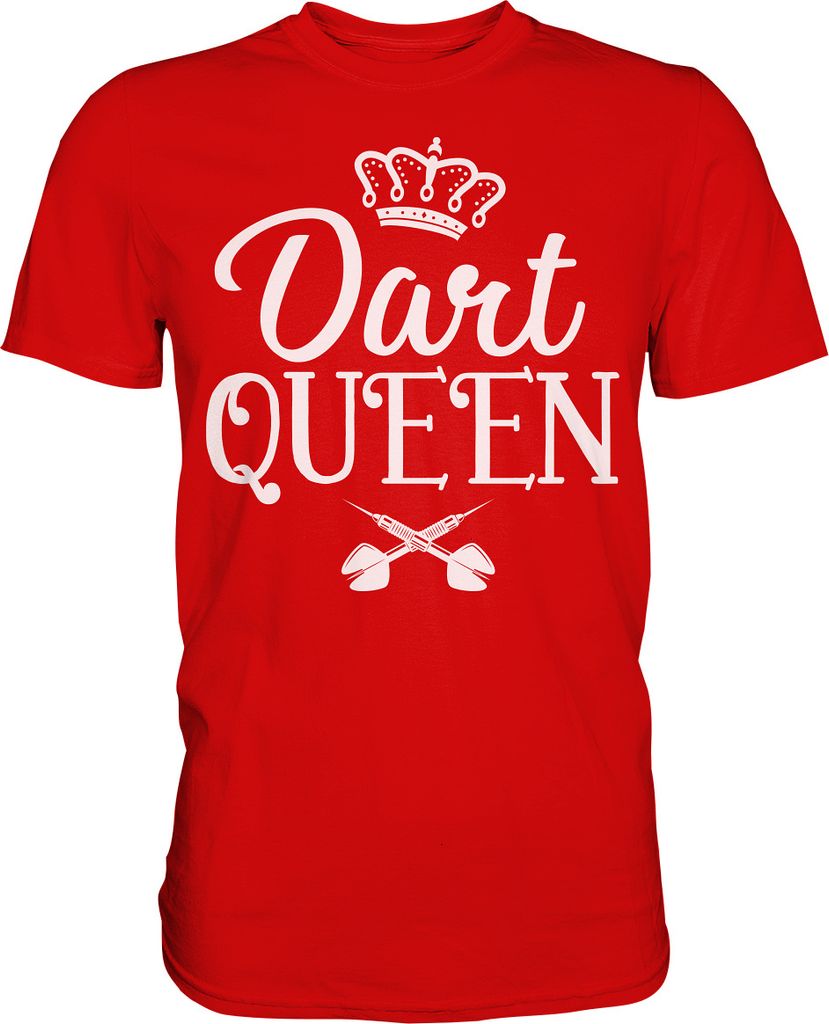 Dart Queen Frau Dartspielerin Darts T-Shirt – Red / 4XL Produktbild 
