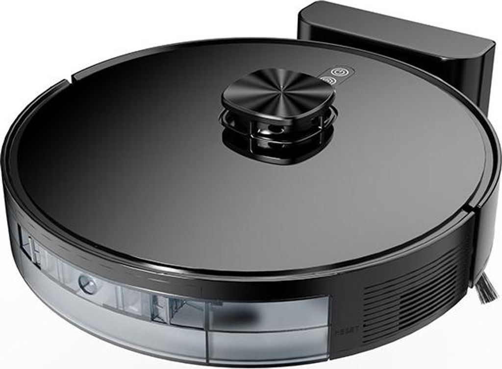INF Smarter Saugroboter - 3-in-1 Kehren, Staubsaugen und Wischen mit Navigation Schwarz