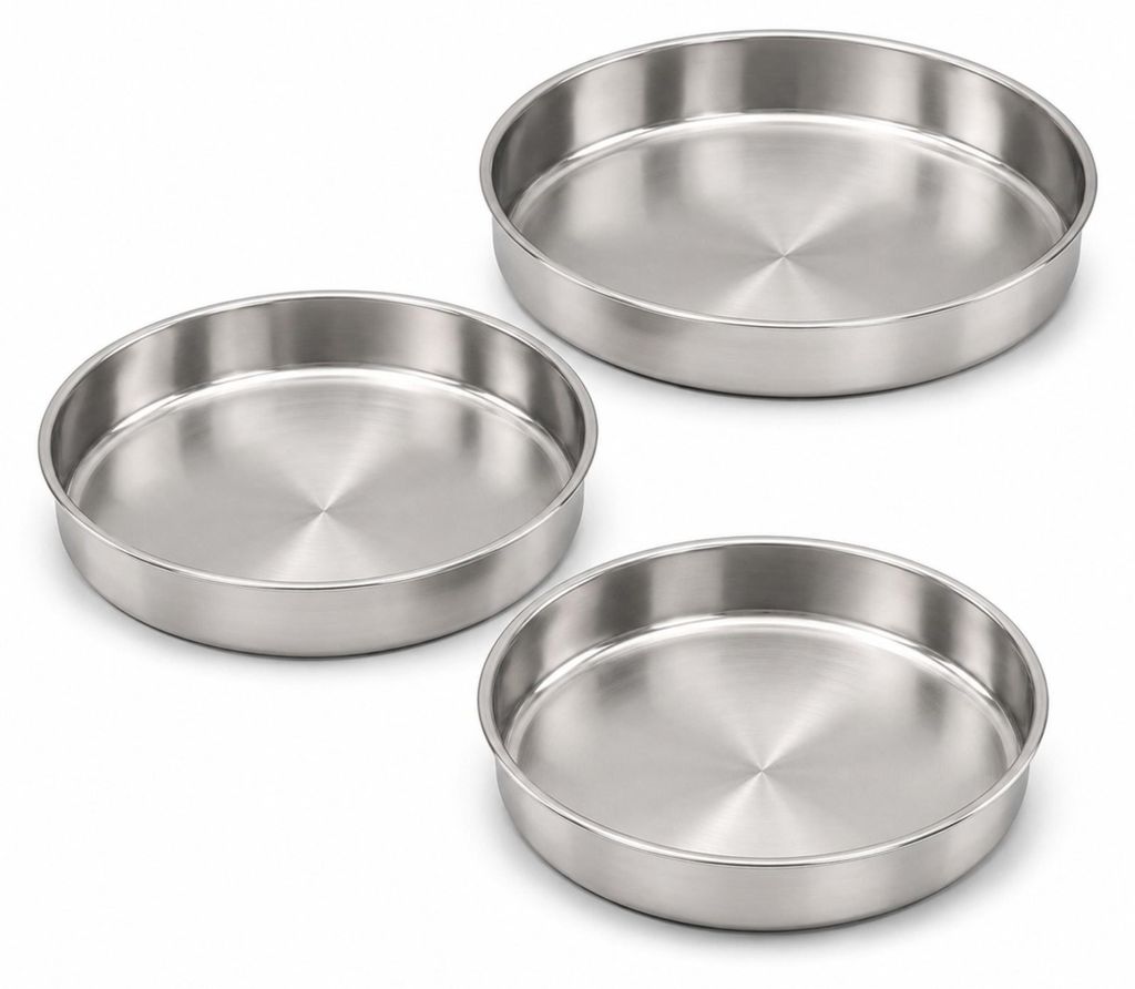 IMEX Tepsi plechy 3 ks nerezové kulaté 28/32/36 cm Obrázek produktu 