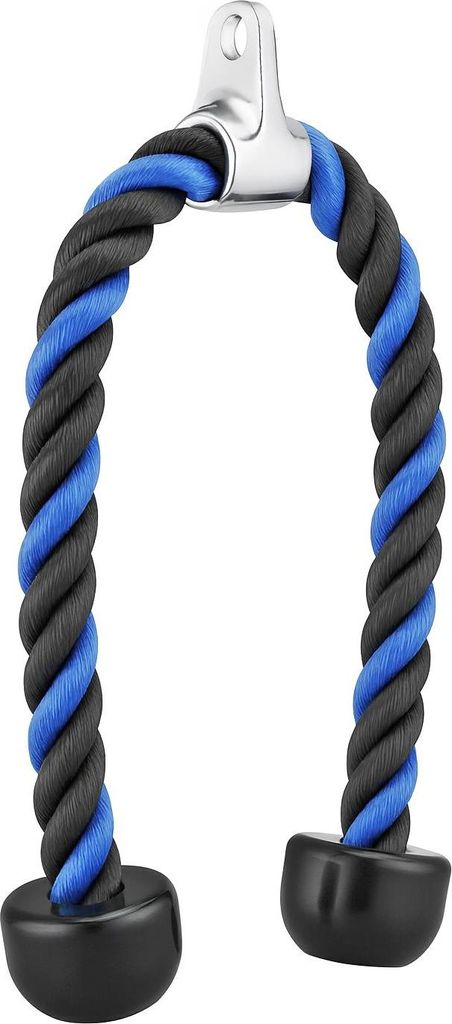 Trizepsseil, Trizeps Griff 68 cm, Trainingsseil, Bizeps Trainingsgerät für Kraftsport, Bodybuilding Blau