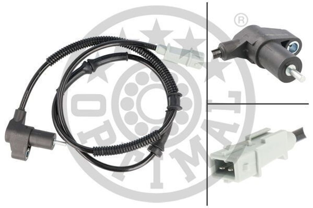 OPTIMAL ABS Sensor Raddrehzahl Hinten passend für PEUGEOT PARTNER Combispace (5F) 06-S849