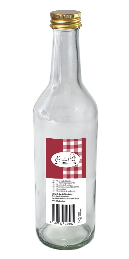 DOSEN-ZENTRALE Gradhalsflasche 500ml 28mm PPV 121050