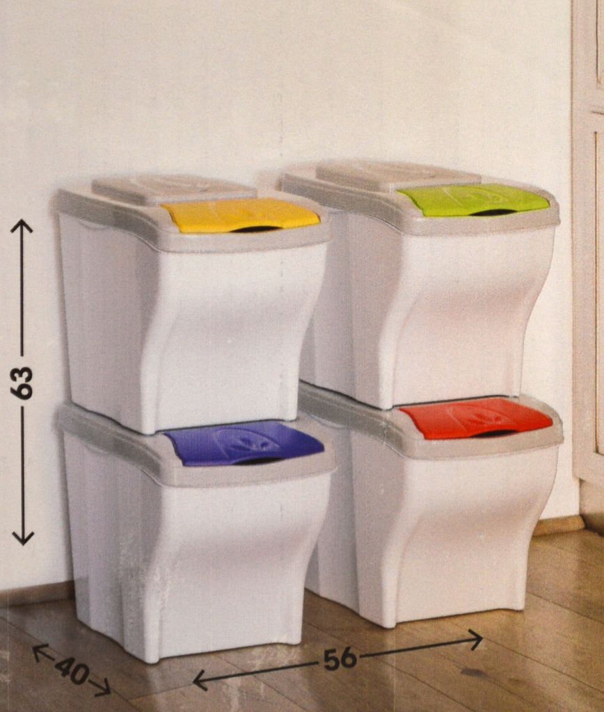 BAMA Papierkorb POKER 4 x 20 l