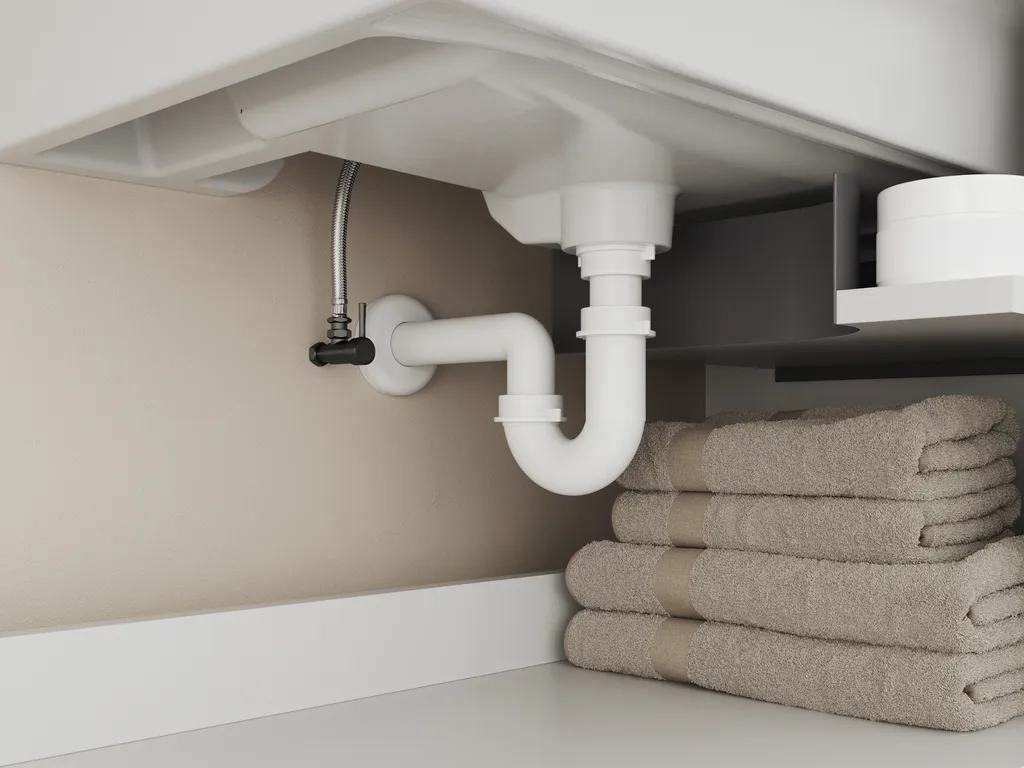Siphon de lavabo universel blanc Aqua Bagno tube réglable 32 mm 1"1/4