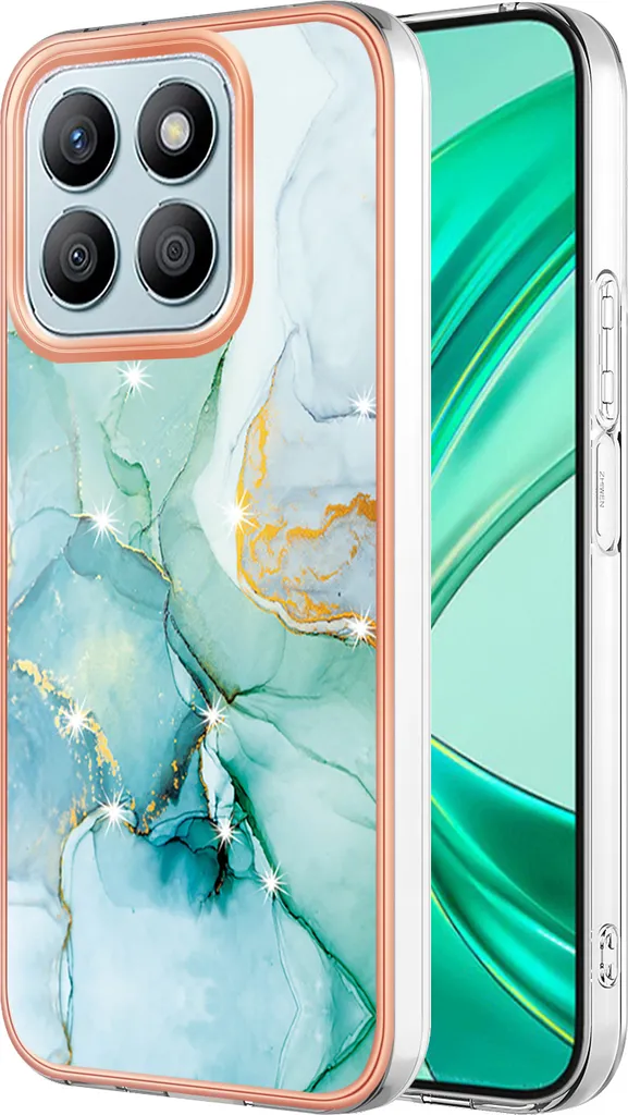 Cover Luxury Marmo Verde per Honor X8b - Eleganza in TPU Morbido