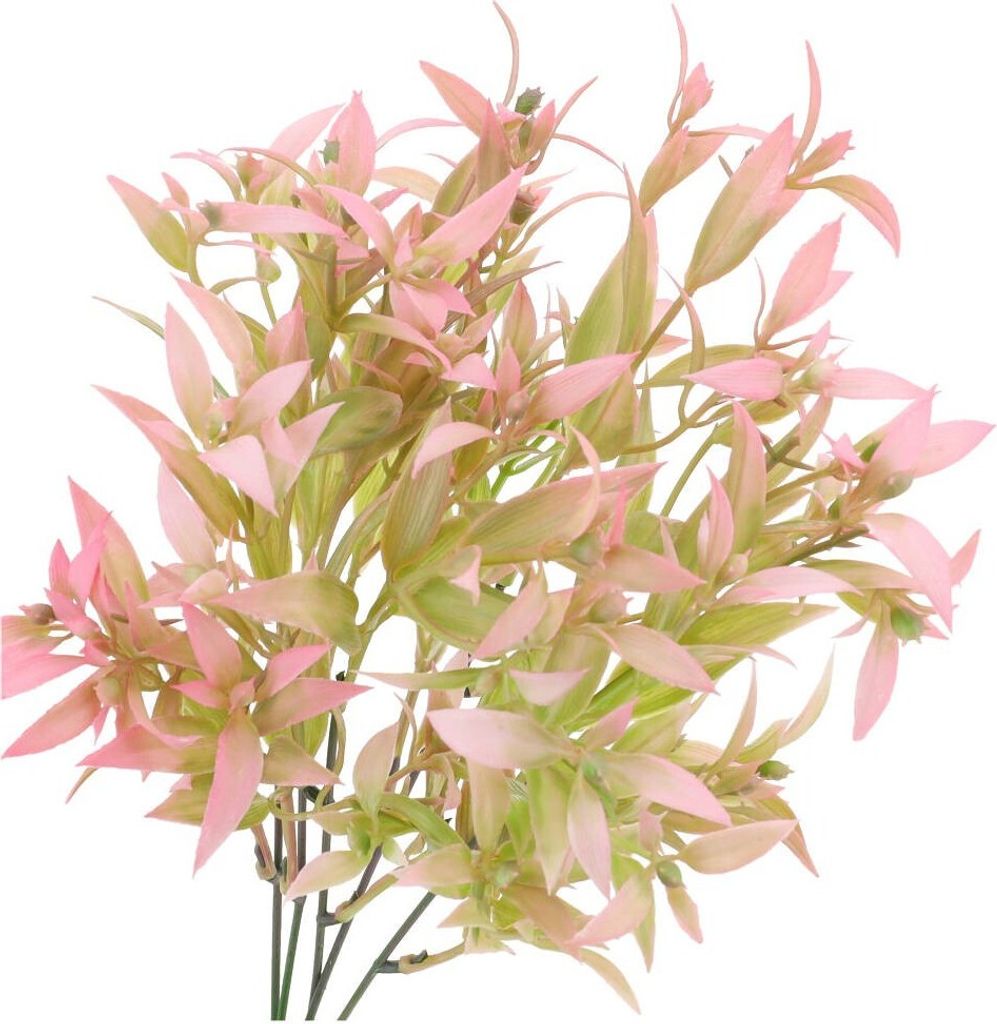 Künstliche Deko Kunstblumen Blumen Pflanzen Kunstpflanzen Dekoration Zweig Blatt Rose 38cm