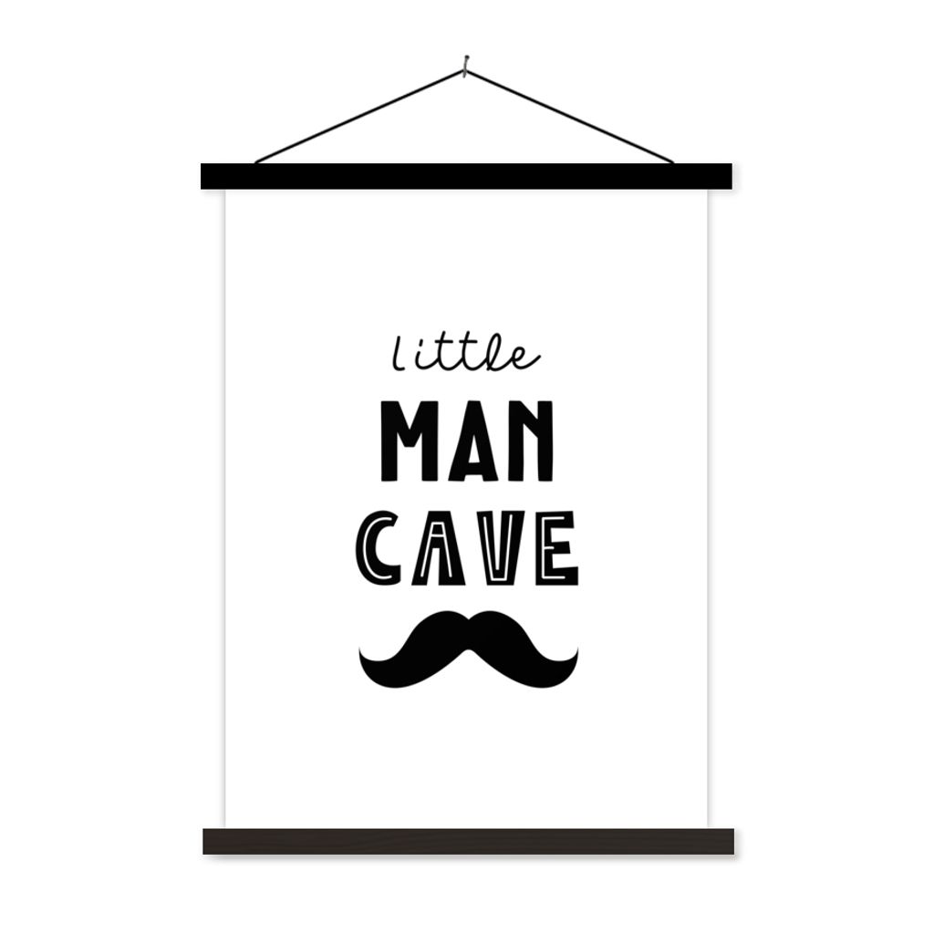 MuchoWow Textilposter Zitate - Kleine Männerhöhle - Sprichwörter - Jungen - Kind 90x120 cm mit schwarzem Rahmen - Dekoration