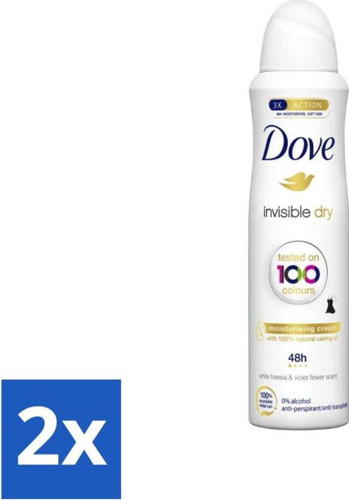 Dove - Deodorant - Spray Invisible Dry - Unsichtbarer Schutz - 250 ml - Vorteilspack - 2 Stücke