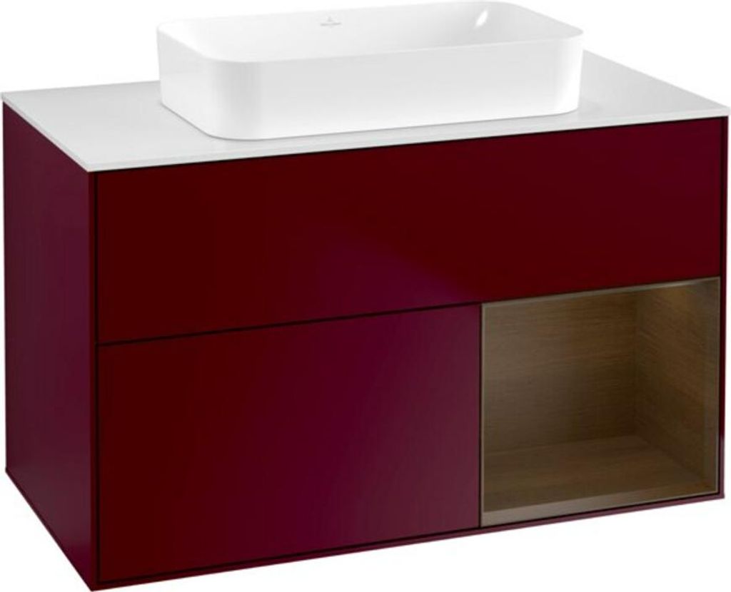 V&B Waschtischunterschrank Finion 100x60,3 cm, Reg re wal ven, Peony Matt