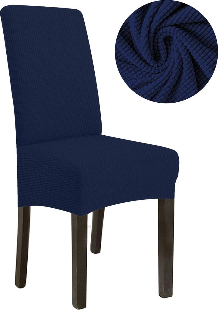 SCHONBEZUG SESSEL AUS DICKEM Dunkelblau JACQUARD, GRÖSSE L, HOHE RÜCKENLEHNE 70CM