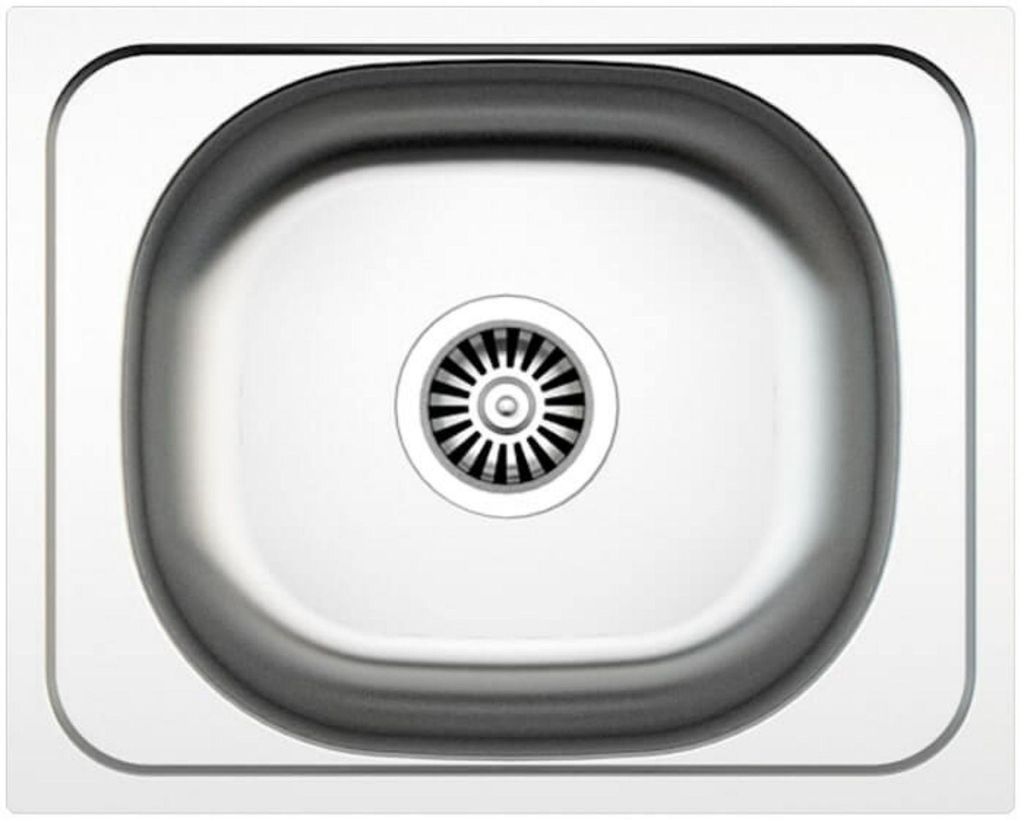 Faizee Home Edelstahlspüle 50x40 cm Einbauspüle Küchenspüle Spülbecken Edelstahl inkl. Siphon-Set Silber