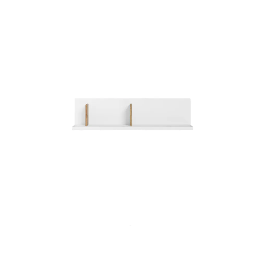 Étagère murale pour Livres et Déco SIMI 120cm, Style Bois et Blanc