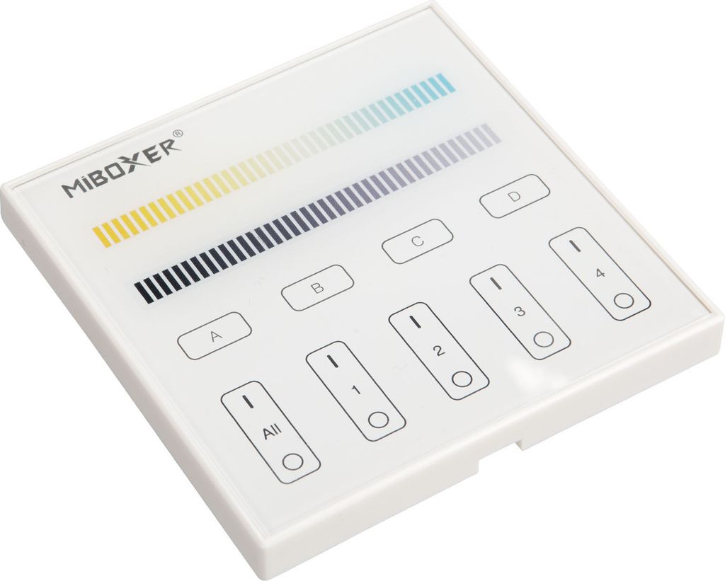 Milight MiBoxer DP2S Dali DT8 Controller Wandpanel 4 Kanal CCT / TunabhleWhite