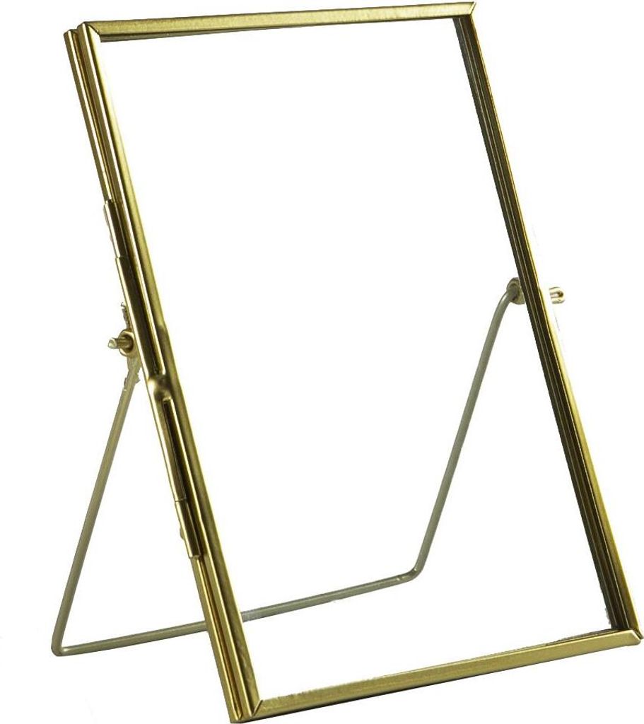 Nicola Spring Stehende Fotorahmen aus Metall – 5" x 7" – Gold – 5er-Pack