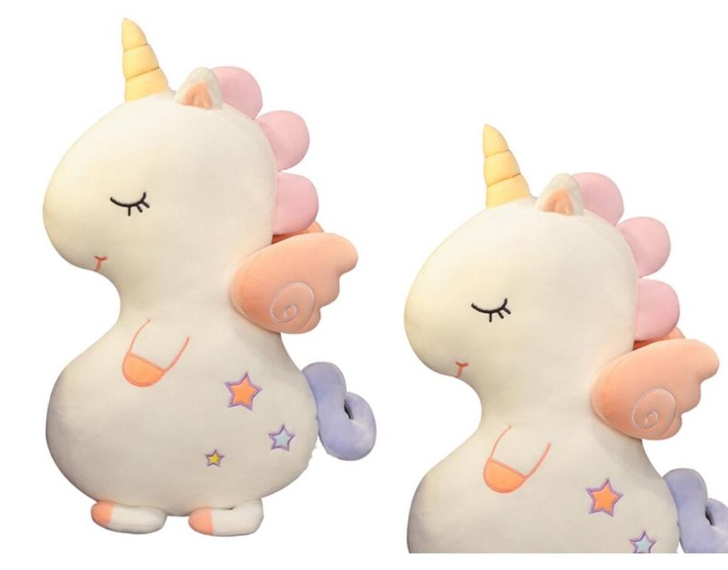 Leantoys Plüsch Maskottchen Kuscheltier süßes Einhorn weiß 50cm