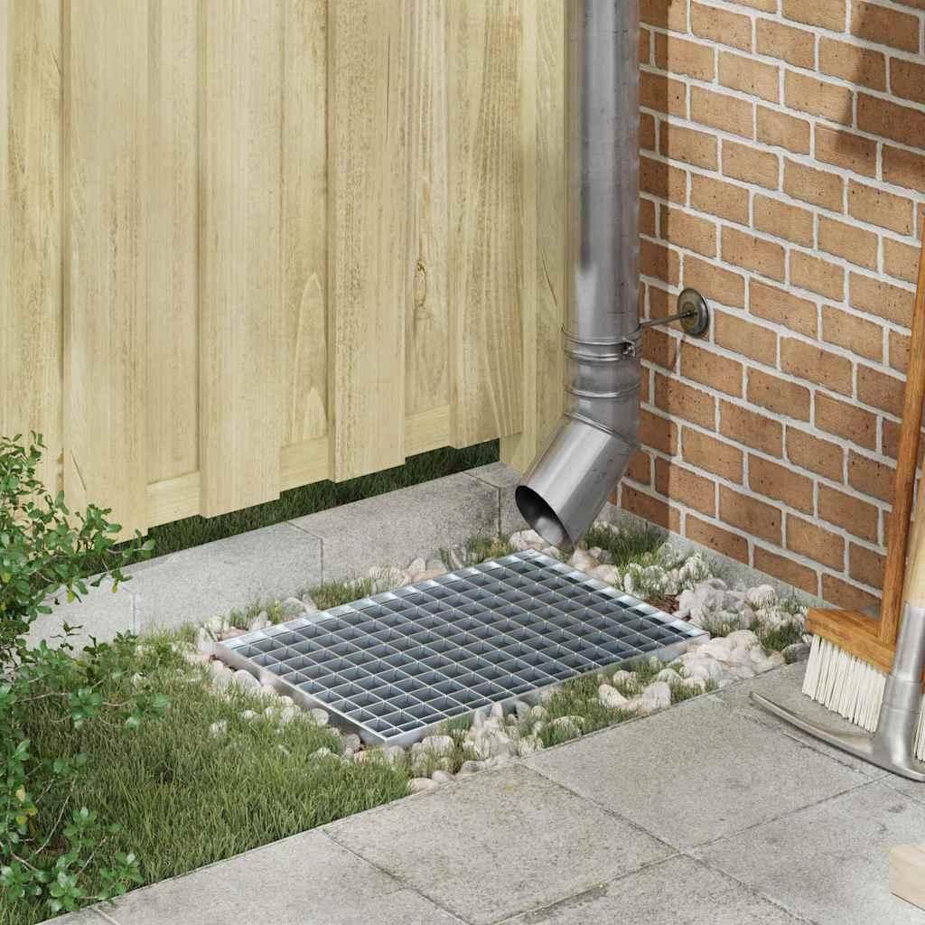 "Schlussverkauf" Gitter Silber - VIDAXL - 50x35x2 cm Feuerverzinkter Stahl C17718