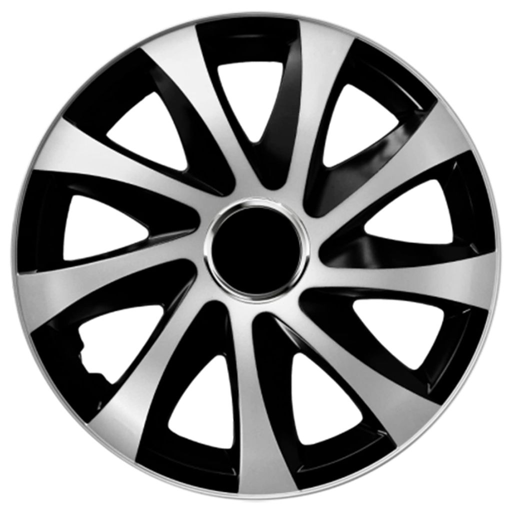 Kołpaki 13" EXTRA DRIFT srebrne/czarne zestaw 4 sztuk 13" Zdjęcie produktu 