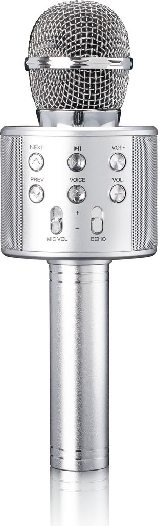 Lenco Karaoke-Mikrofon mit Bluetooth-Lautsprecher, USB- und Micro SD-Player